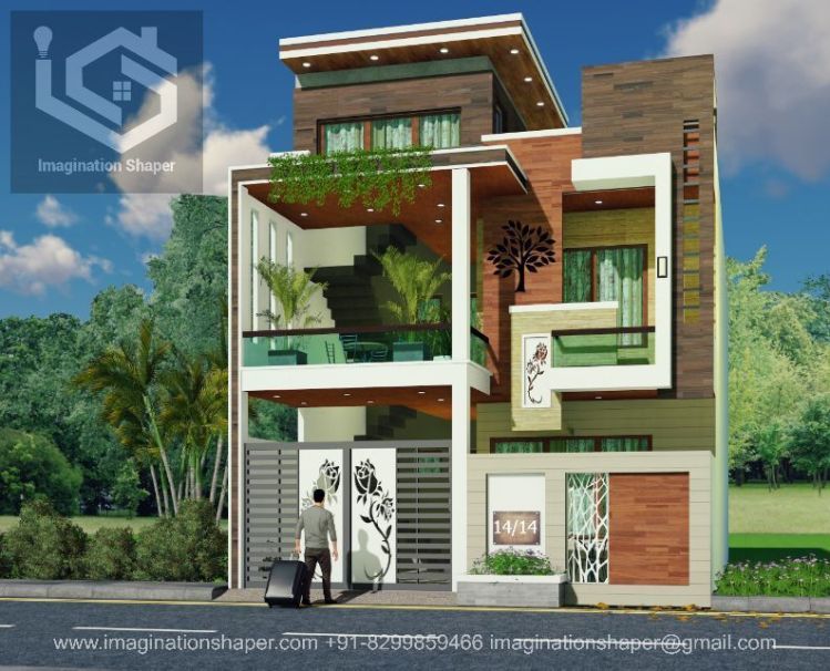 Front elevation design of modern house