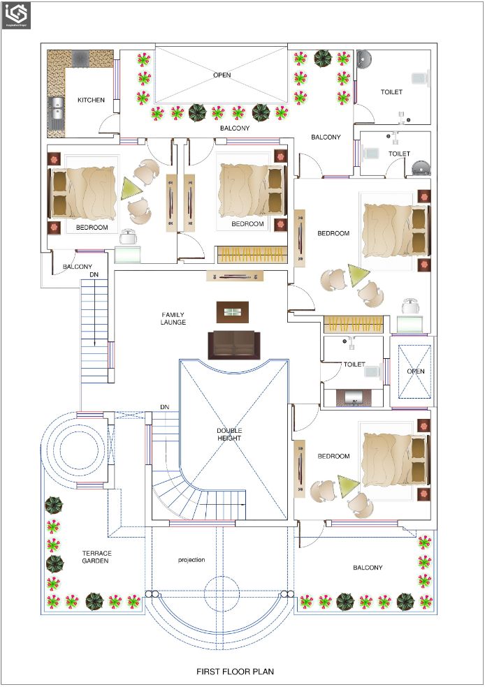 45x80-duplex-house-plan-first
