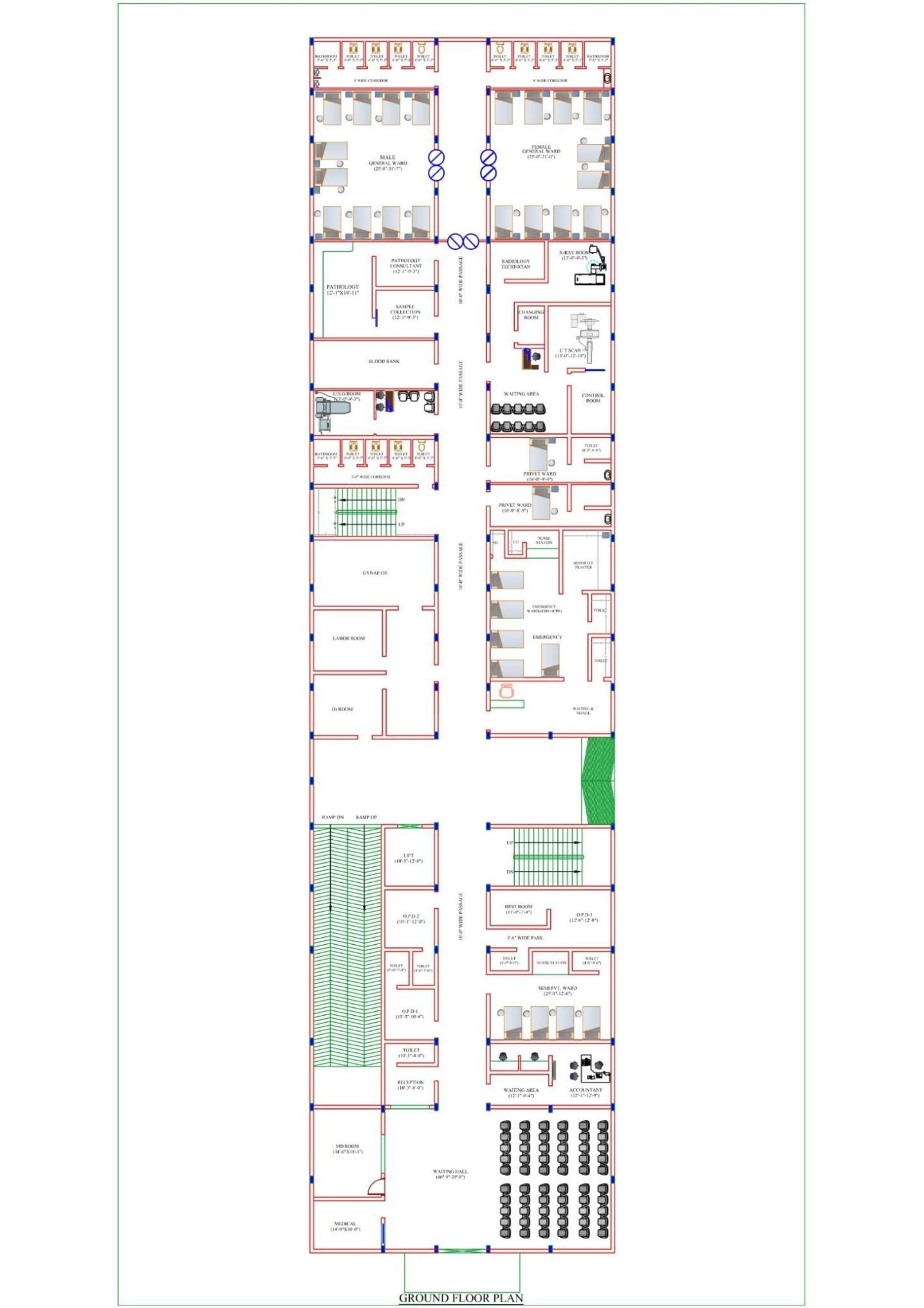 Simple Hospital Floor Plan