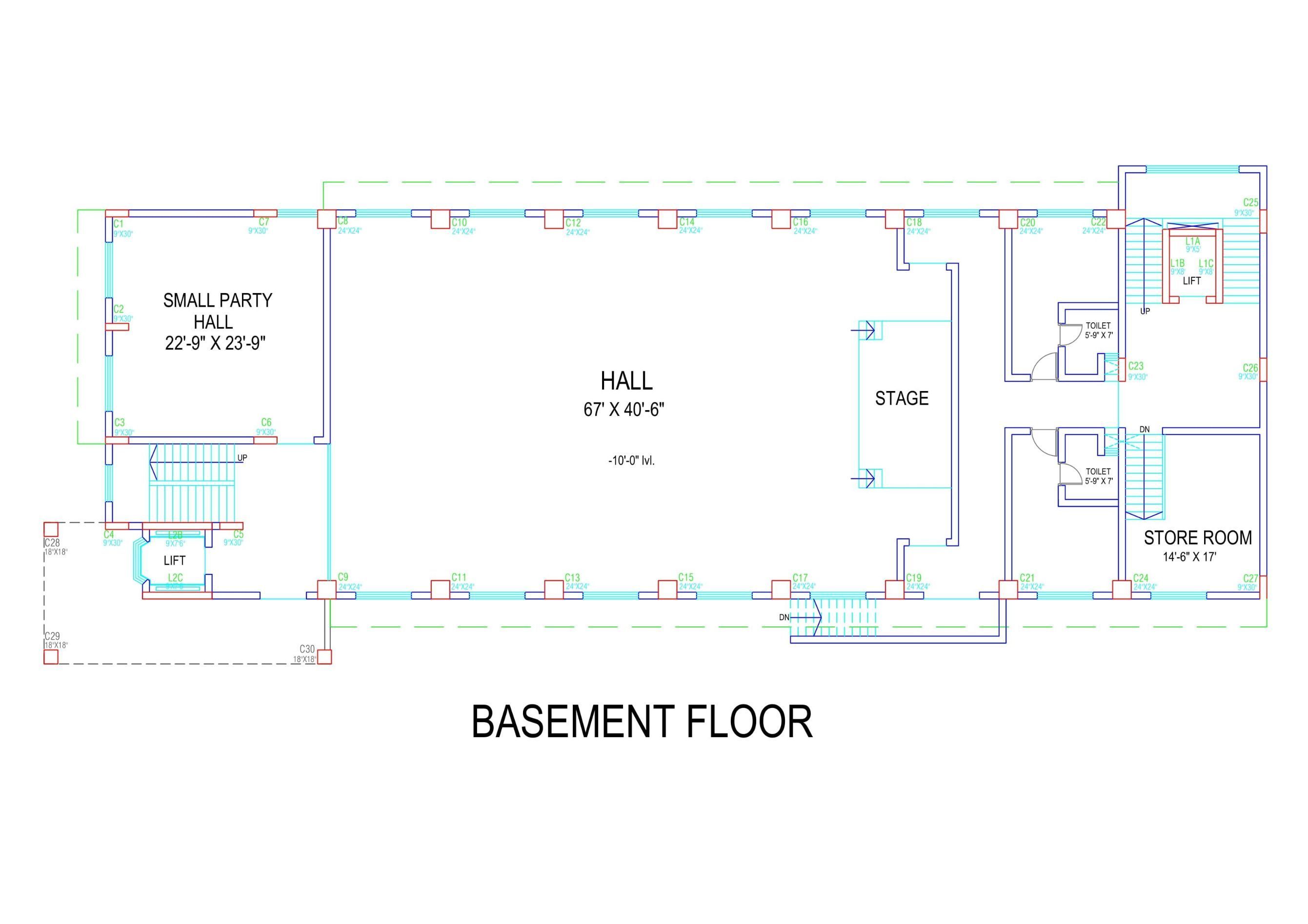 hotel-basement-floor-plan-with-dimention