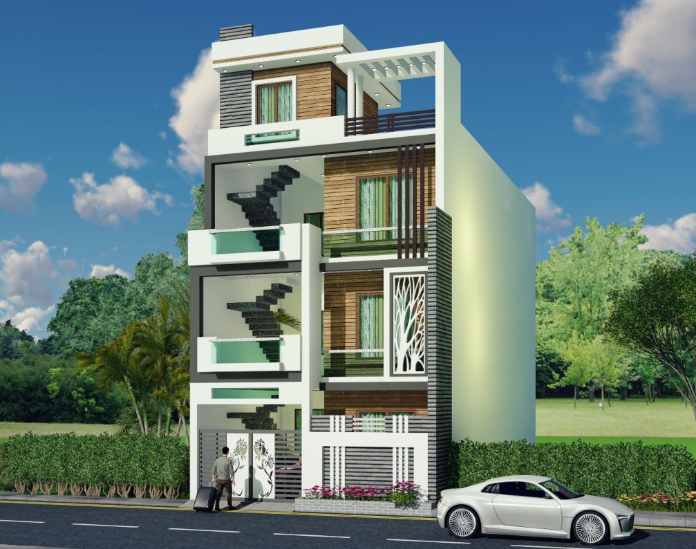 3 Floor House Design Front Home Alqu